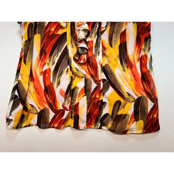 Apt. 9 Womens Ruffled Flutter Sleeve Top Summer Sz 2X Multi Abstract Lightweight - Picture 6 of 12